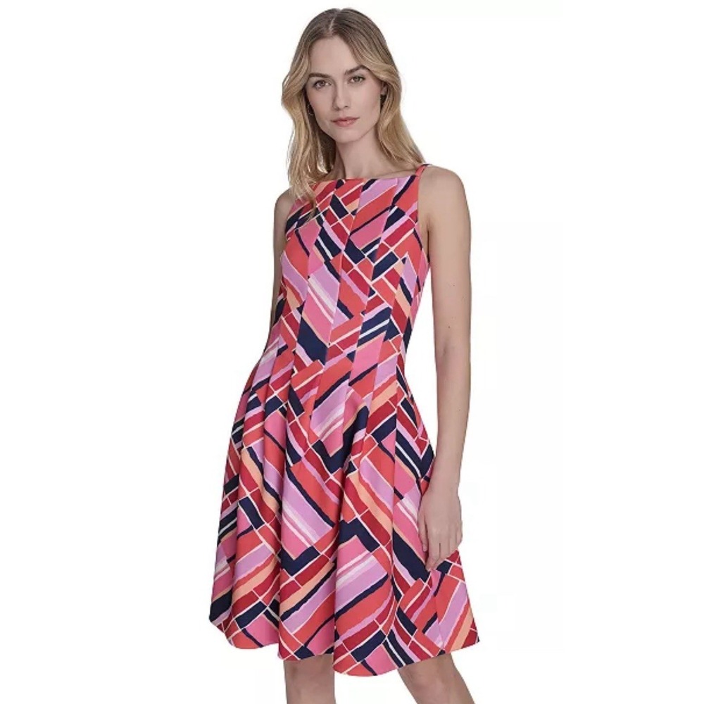 VINCE CAMUTO Fit & Flare Scuba Knit Dress Size 8